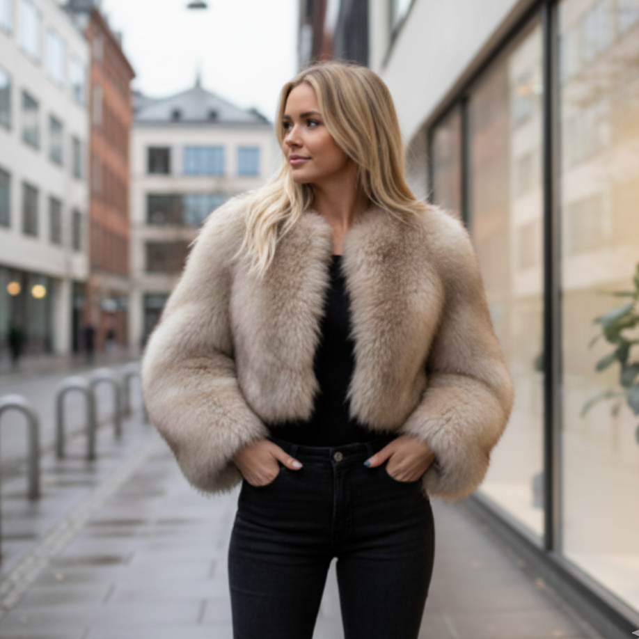 Veste Courte en Fausse Fourrure Femme – Style Scandinave | Douce, Chaude, Coupe Moderne