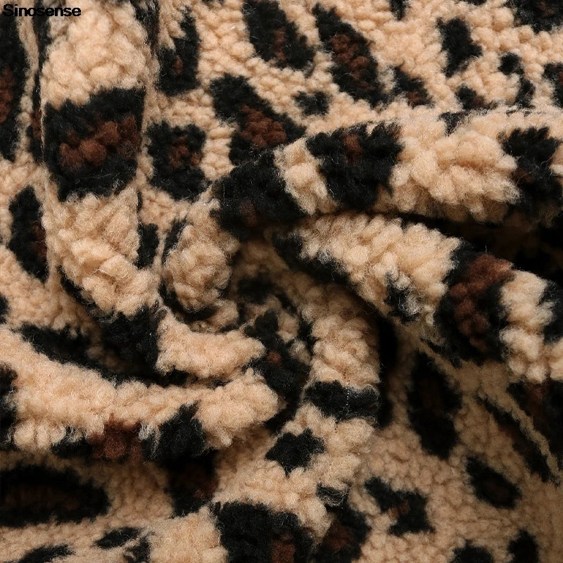 Gilet long femme léopard – Veste sans manches Streetwear