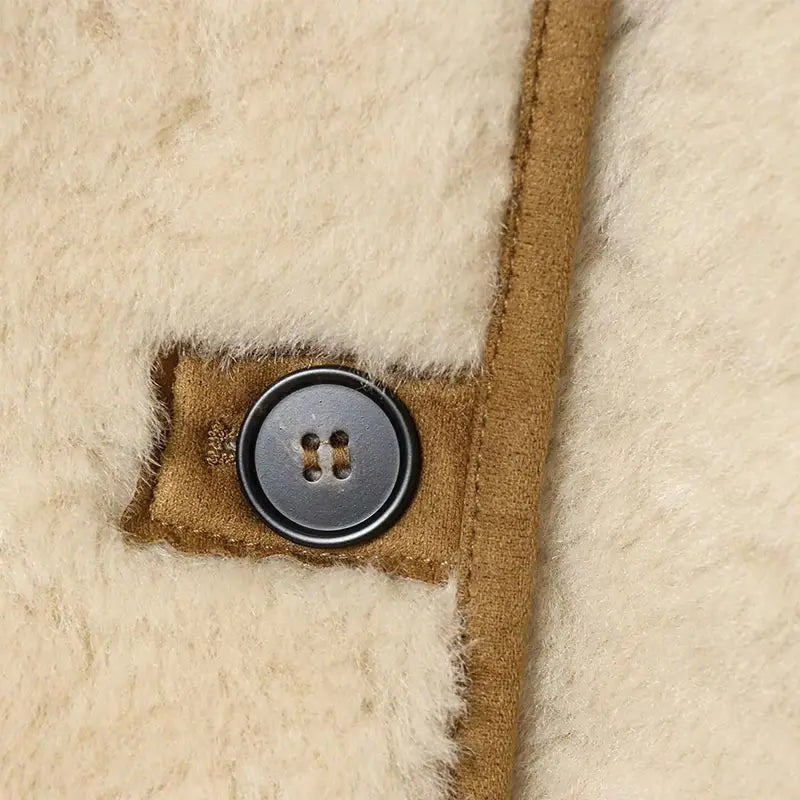 Veste réversible fausse suédine et fourrure