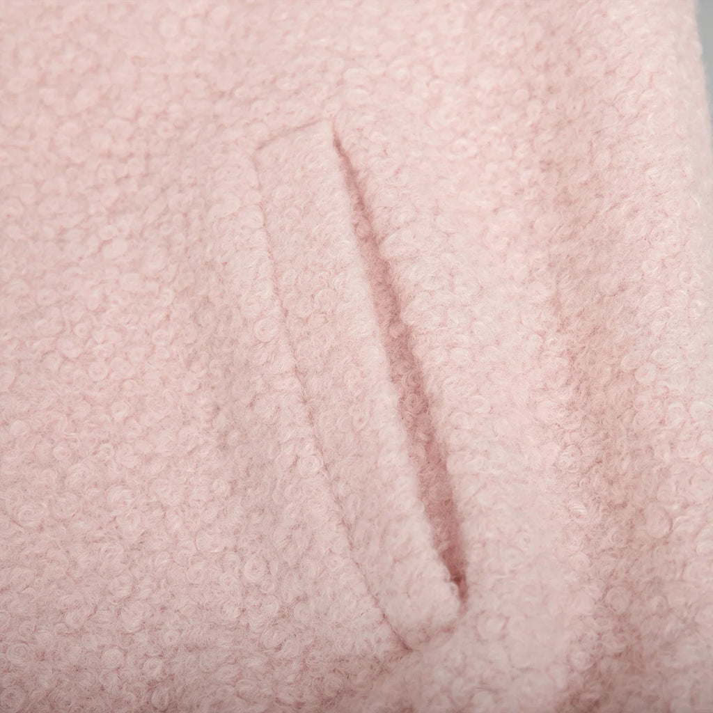 Veste polaire sherpa rose unie – douceur, chaleur et élégance